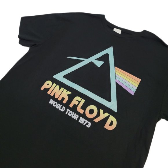 Pink Floyd The Dark Side of the Moon World Tour 1973 Black Graphic T-Shi… - Picture 2 of 4